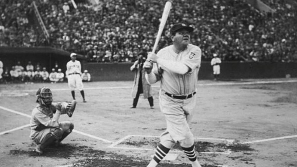  Babe Ruth with Red Sox in Dugout Classic Baseball 8x12